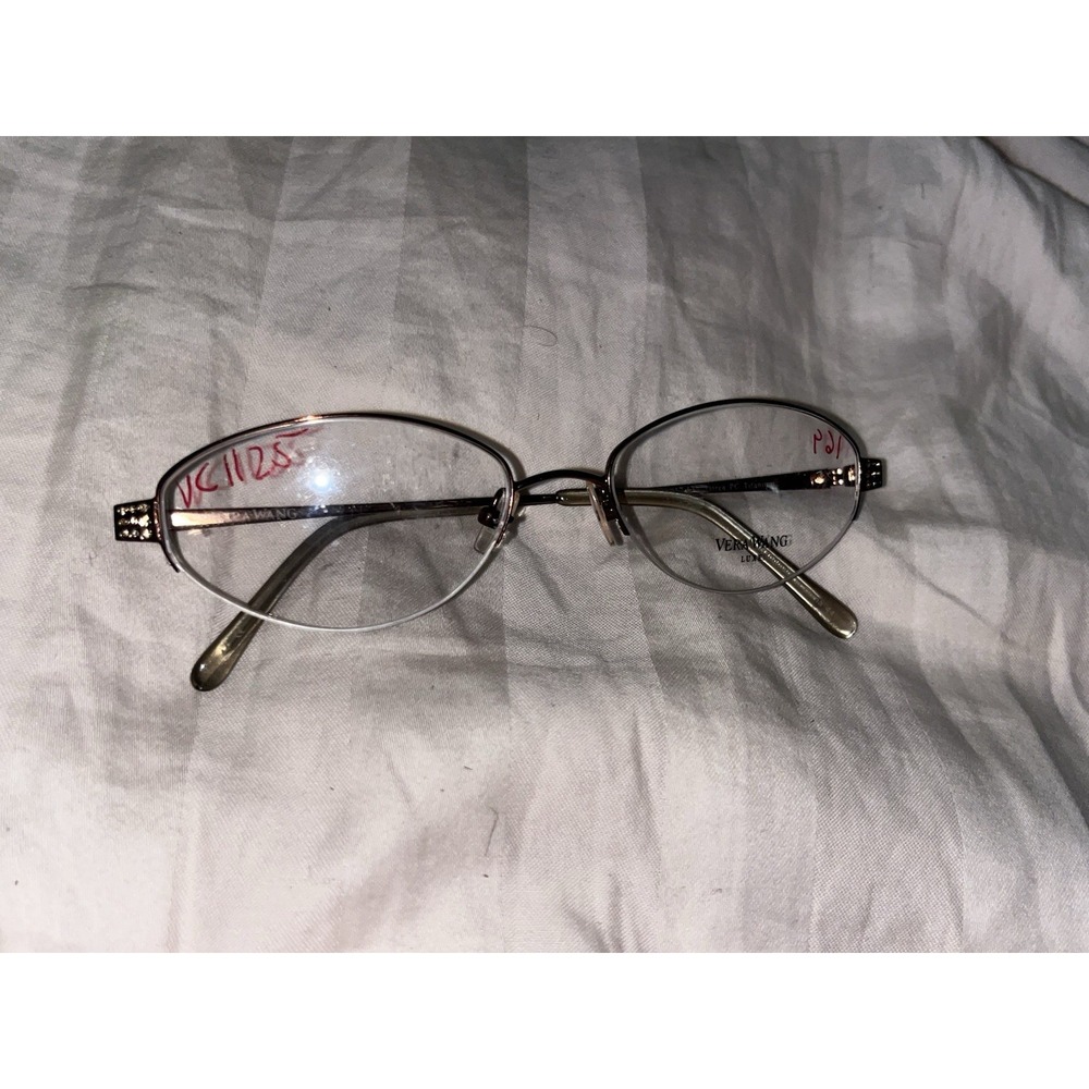 Vera Wang Astrea PC Women's Eyeglasses Half-rim 53-17-135 Titanium Pecan Crystal